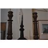 Image 2 : CARVED GILTWOOD CANDLESTICKS & BRONZED FINIAL (3 PCS)