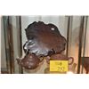 Image 1 : CHINESE I-HSING TEAPOTS (2) & WOOD STAND (3 PCS) (DOES NOT INCLUDE STAND)