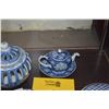 Image 3 : ASIAN BLUE & WHITE PORCELAIN COLLECTION OF CENSERS, TEAPOT & COVERED JAR (5 PCS)