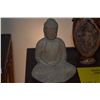 Image 3 : WHITE PORCELAIN BLANC DE CHINE GUANYIN FIGURE, CARVED WOODEN MEDITATING BUDDHA & BANKO WARE POTTERY 