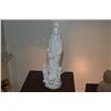 Image 4 : WHITE PORCELAIN BLANC DE CHINE GUANYIN FIGURE, CARVED WOODEN MEDITATING BUDDHA & BANKO WARE POTTERY 