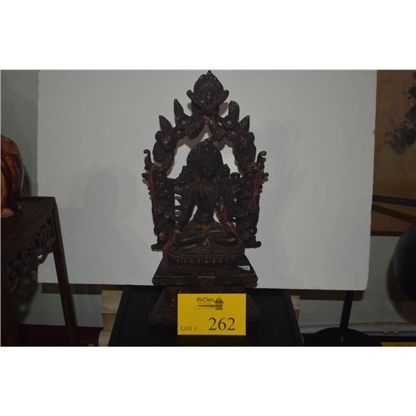 ANTIQUE BRONZE TIBETAN TARA (16" X 7 1/2") (DOES NOT INCLUDE STAND)