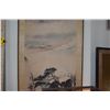 Image 4 : FRAMED CHINESE SCROLL W/LANDSCAPE PAINTING; SIGNED