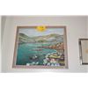 Image 1 : FRAMED CHINESE POLYCHROME OIL PAINTING, BAY OF SAN PANS; SIGNED (23" X 26")