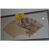 Image 2 : FRAMED CHINESE FAN PAINTING; SIGNED (23" X 14")