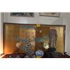 Image 1 : 4 PANEL JAPANESE SCREEN, BIRDS & FLOWERS (35" X 70")