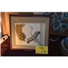 Image 1 : FRAMED TRADITIONAL JAPANESE "5 YEN COIN ART", CRANE & TURTLE (12 1/4" X 13 3/4") (DOES NOT INCLUDE S