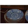 Image 3 : JAPANESE IGEZARA TRANSFERWARE PLATES, BLUE & WHITE DESIGNS W/IRON BROWN GLAZED RIM (11 PCS) (DOES NO