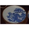 Image 5 : JAPANESE IGEZARA TRANSFERWARE PLATES, BLUE & WHITE DESIGNS W/IRON BROWN GLAZED RIM (11 PCS) (DOES NO