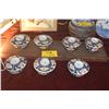 Image 1 : 7 COVERED TEA BOWLS, OVERGLAZE ENAMEL, LATE 19TH-EARLY 20TH C