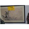 Image 2 : FRAMED CHINESE LANDSCAPE PAINTING; CHOP SIGNED (17 3/4" X 12 1/2")