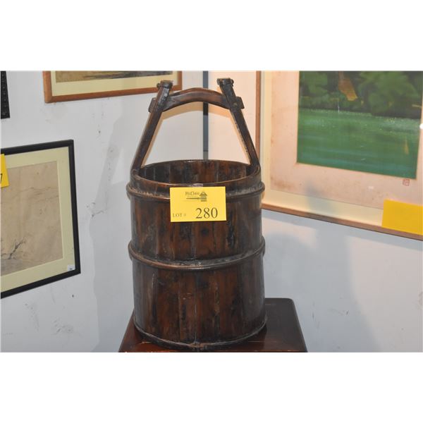 CHINESE WOODEN WELL BUCKET (22")