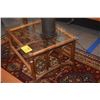 Image 2 : RATTAN GLASS TOP TABLE (28" X 22" X 17")