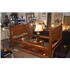 Image 7 : ANTIQUE 4 POST MAPLE WOOD BED FRAME, DOUBLE SIZE