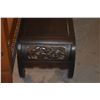 Image 4 : VINTAGE CHINESE HARDWOOD COFFEE TABLE, OPEN WORK BAMBOO DESIGN (39" X 16 1/4" X 15 1/2")
