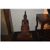 Image 2 : ANTIQUE HAND CARVED PAINTED & LACQUERED WOOD THAI BUDDHA (19 3/4")