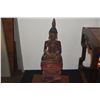 Image 3 : ANTIQUE HAND CARVED PAINTED & LACQUERED WOOD THAI BUDDHA (19 3/4")