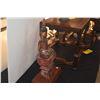 Image 5 : ANTIQUE HAND CARVED PAINTED & LACQUERED WOOD THAI BUDDHA (19 3/4")