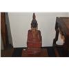 Image 6 : ANTIQUE HAND CARVED PAINTED & LACQUERED WOOD THAI BUDDHA (19 3/4")