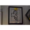 Image 1 : FRAMED BLACK & WHITE ABSTRACT LITHOGRAPH (18" X 22")
