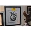 Image 1 : FRAMED LITHOGRAPH, ABSTRACT; SIGNED 44/70 (18" X 22")