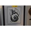 Image 2 : FRAMED LITHOGRAPH, ABSTRACT; SIGNED 44/70 (18" X 22")