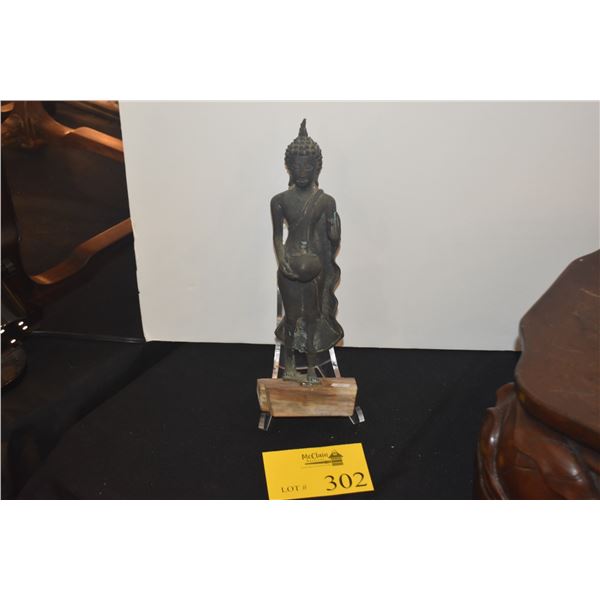 ANTIQUE BRONZE STANDING BUDDHA (DOES NOT INCLUDE STAND)