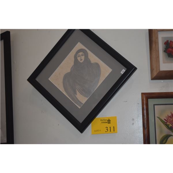 FRAMED PENCIL DRAWING