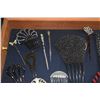 Image 4 : COLLECTION OF HAIR COMBS & ACCESSORIES (CELLULOID, STERLING SILVER & PLASTIC) (24 PCS) (DOES NOT INC