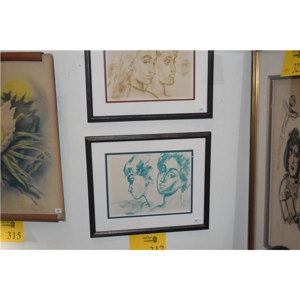 FRAMED REPRODUCTION PRINTS, MADGE TENNENT (2 PCS)