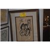 Image 1 : FRAMED MARC CHAGALL WOOD ENGRAVING, "PRINT XXII-MY MOTHER", 26/26 (22" X 27 1/2")