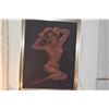 Image 2 : FRAMED NUDE ON VELVET; SIGNED LEETEG TAHITI (26 1/4" X 34 1/4")