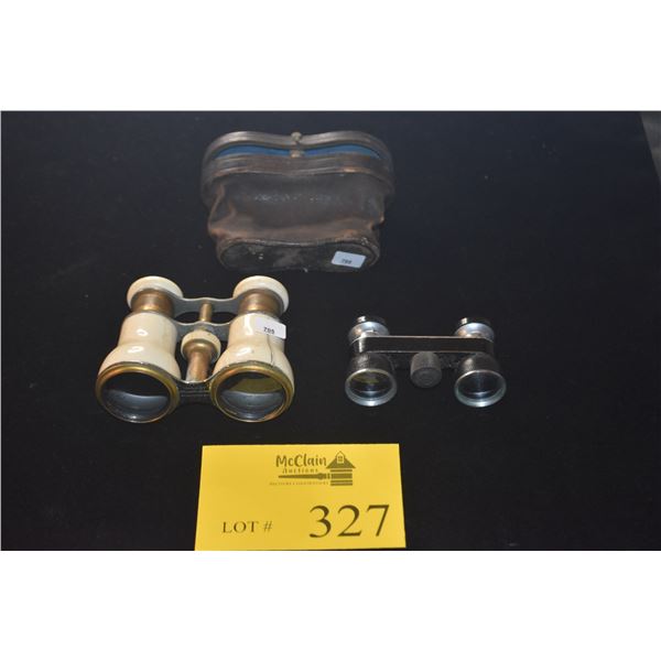 VINTAGE TOKO PRIDE OPERA GLASSES IN CASE & VINTAGE BONE OPERA GLASSES (2 PCS)