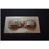 Image 2 : CHINESE EXPORT BOX INLAID W/ANTIQUE CHING DYNASTY JADE BUCKLE (6 7/8" X 3 7/8" X 1 1/2")