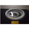 Image 1 : LALIQUE CRYSTAL MARGUERITES BOWL, FROSTED DAISY RIM & RIBBED SIDES (14 1/2" X 3")