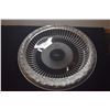 Image 3 : LALIQUE CRYSTAL MARGUERITES BOWL, FROSTED DAISY RIM & RIBBED SIDES (14 1/2" X 3")
