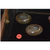 Image 1 : PAIR AGATE CHINESE BRUSH WASHERS (2 1/2" X 1 3/4" X 1") (PAIR)