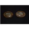 Image 2 : PAIR AGATE CHINESE BRUSH WASHERS (2 1/2" X 1 3/4" X 1") (PAIR)