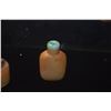 Image 2 : CHINESE HARDSTONE SNUFF BOTTLE W/JADE TOP & SOAPSTONE ARCHER'S RING (2 PCS)