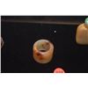 Image 3 : CHINESE HARDSTONE SNUFF BOTTLE W/JADE TOP & SOAPSTONE ARCHER'S RING (2 PCS)