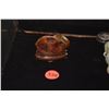Image 1 : CHINESE JADE CARVING, HERON USING THE RUSSET SKIN OF THE JADE W/STAND (1 7/8