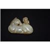 Image 3 : CHINESE NEPHRITE JADE CARVINGS, MONKEY & HORSE W/STAND (2" X 1 1/2")