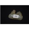 Image 4 : CHINESE NEPHRITE JADE CARVINGS, MONKEY & HORSE W/STAND (2" X 1 1/2")