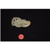 Image 1 : CHINESE NEPHRITE JADE FUNGUS & BAT, LONG LIFE WISHES (3" X 1 3/4")