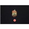 Image 1 : CHINESE JADEITE 2-TONE FRUIT ON LEAF W/STAND (2 3/8" X 1 3/8")