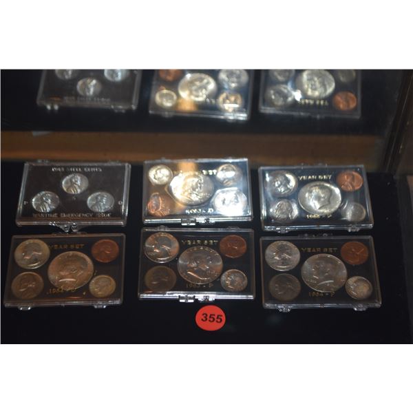 1943 STEEL PENNIES, 1964-D YEAR SET, 1963-D YEAR SET, 1963-P YEAR SET, 1965-P YEAR SET, 1964-D YEAR 
