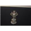 Image 3 : ANTIQUE SILVER GILT & ENAMELED SCENT BOTTLE, LATE 19TH C.