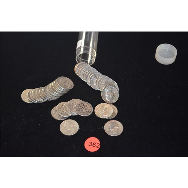 40 SILVER QUARTERS: 1943 (4), 1944 (2), 1946, 1947, 1948, 1951 (2), 1952 (5), 1953 (3), 1954 (3), 19