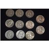 Image 2 : 11 FRANKLIN SILVER HALF DOLLARS: 1949, 1951, 1952, 1953 (2), 1954 (2), 1957, 1958, 1959 (2) (11 PCS)