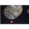 Image 1 : STERLING SILVER GRANDE BAROQUE HEART BOWL & STERLING./GLASS TRIVET (2 PCS)